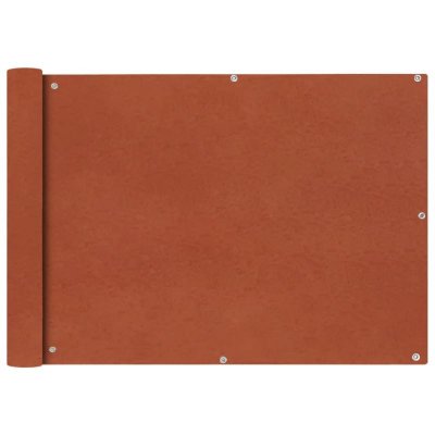 Ecran de balcon en tissu oxford 75x600 cm ocre marron