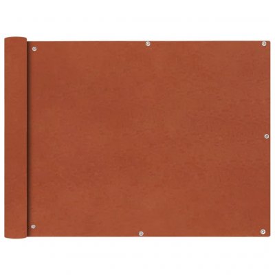 Ecran de balcon en tissu Oxford 90x400 cm Ocre marron