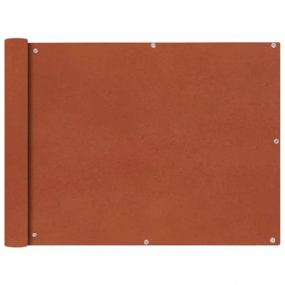 Ecran de balcon en tissu oxford 90x600 cm ocre marron
