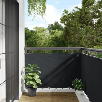 Ecran de balcon en tissu oxford anthracite de 90x400 cm