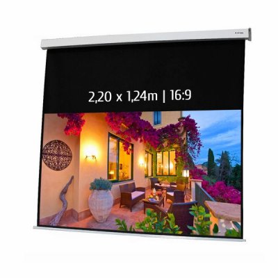 KIMEX Ecran de projection motoris&eacute; 2,20 x 1,24m, format 16:9 042-3414