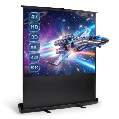 TODECO Ecran de Projection Portable, 163 x 123 cm