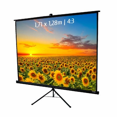 KIMEX Ecran de projection tr&eacute;pied 1,71 x 1,28m, format 4:3 043-2003