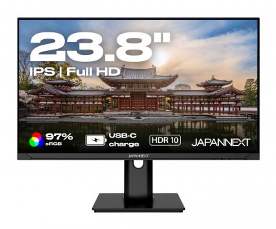 JAPANNEXT Ecran PC Bureautique 23.8 FULL HD USB-C (+ charge 65W) 