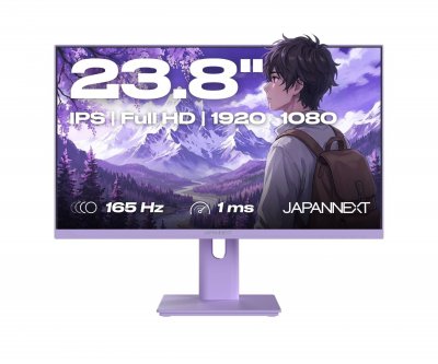 JAPANNEXT Ecran PC Gamer 23.8"" IPS Full HD (1920x1080) 165Hz 1ms Violet Pastel JN-I238F165-HSP-PP
