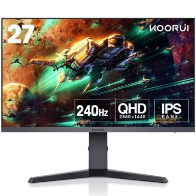 KOORUI Ecran PC Gamer  27 Pouces - 2560x1440, HDMI, DisplayPort, HDR 400 