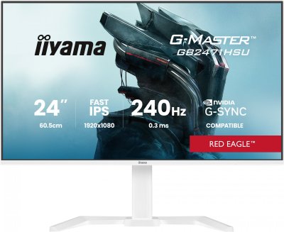 IIYAMA Ecran PC  24"" FHD/240Hz/Fast IPS/0.3ms/Pivot/G-Sync/Blanc