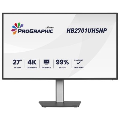 IIYAMA Ecran PC  ProGraphic 27"" 4K/IPS Black/99% DCI P3/USB-C Dock