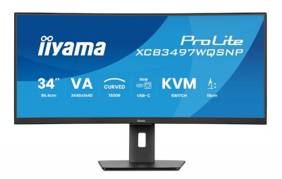 IIYAMA Ecran PC  XCB3497WQSNP-B1 34""CURVE/120Hz/VA/0,4ms/USB-C/KVMP#