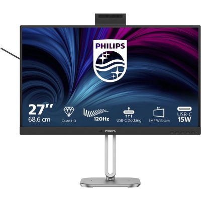 PHILIPS &Eacute;cran PC  27B2U4601H 27"" Quad HD 120Hz IPS USB-C Webcam Haut-parleurs