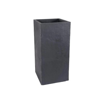 EDA  Pot haut carr&eacute; Volcania 39cm - Contenance 31L - Gris anthracite