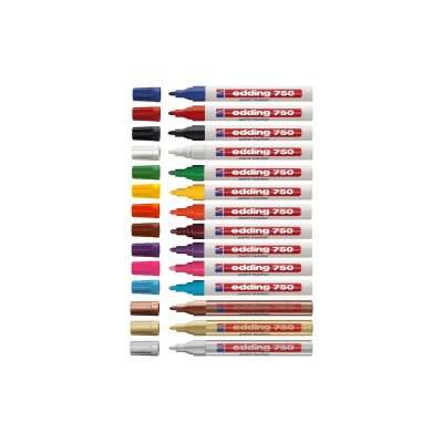 Edding 750 Paint - Marqueur - Permanent - Argent - Encre Pigment&eacute;e - 2-4 Mm - Pack De 10