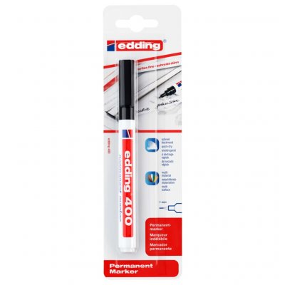 EDDING  Marqueur Permanent E-400 Noir, Sur Blister 10 Unit&eacute;(S)