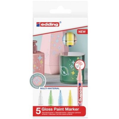 EDDING  marqueurs &agrave; peinture brillante 5 pcs multicolore 751