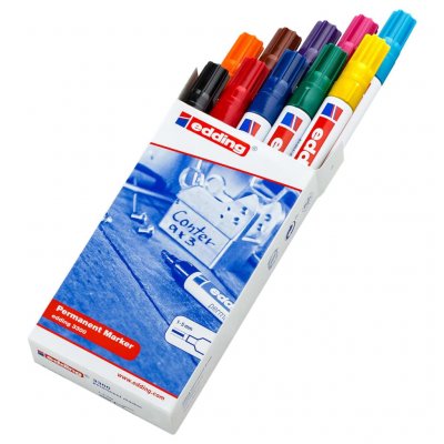 EDDING  marqueurs ind&eacute;l&eacute;biles 10 pcs multicolore 3300