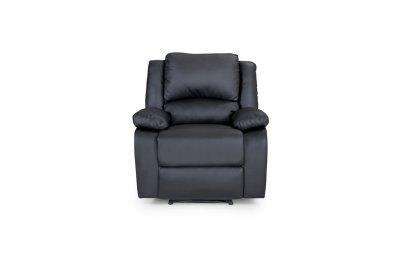 LOUNGITUDE Eden solo - fauteuil de relaxation manuel - simili - noir 9121ENOIRPU1