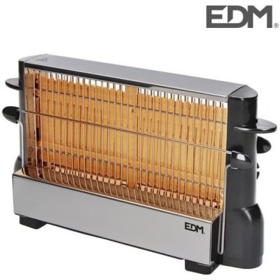 EDM  07640 Grille-pain vertical Noir 29,5 x 16,5 x 9 cm