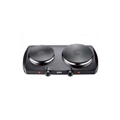 EDM  1400w Electric Kitchen 2 Stoves Noir