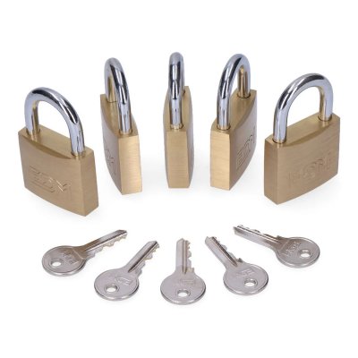 EDM  Padlock 40x23 Mm 5 Units With 5 Keys Dor&eacute;