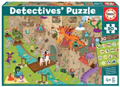  Educa Borras 50 Pieces Castle Detectives Puzzle Multicolore 3-6 Years