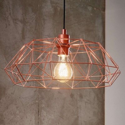 EGLO  49488 Lampe Suspendue, Acier, E27, Cuivre, 455 X 455 X 110 cm