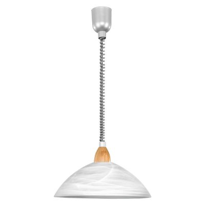 EGLO LIGHTING Eglo 87009&nbsp;Lampe Suspension &agrave; Hauteur R&eacute;glable, Bois, E27, Marron