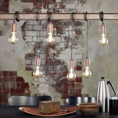 EGLO  lampe suspendue townshend 4 6 lampes marron antique 425543
