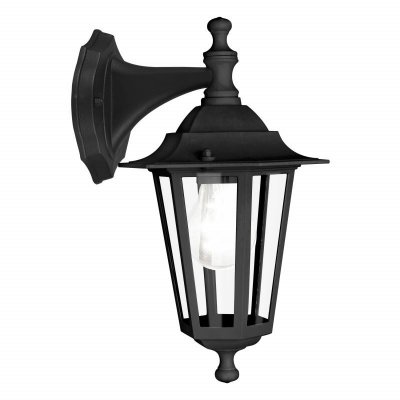 EGLO  - Laterna-applique D'ext&eacute;rieur Descendante M&eacute;tal & Verre H35cm Noir
