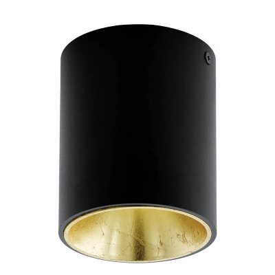 EGLO  - Plafonnier or LED Polasso D10 cm - Noir - Or
