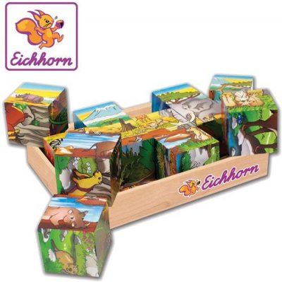PAS DE MARQUE Eichhorn - 100005480 - Puzzle avec 12 blocs en Bois 