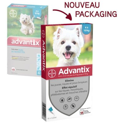 ADVANTIX Elanco  - Antiparasitaire Externe Petit Chien, 6 pipettes