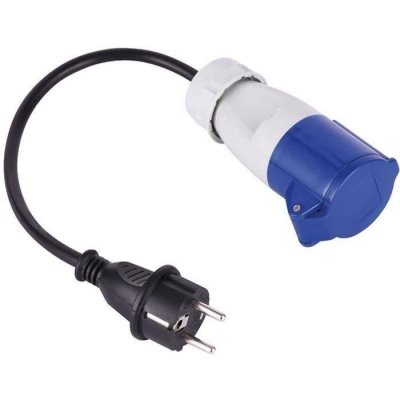 ELECTRALINE  20848043F Adaptateur pour caravanne, Bleu