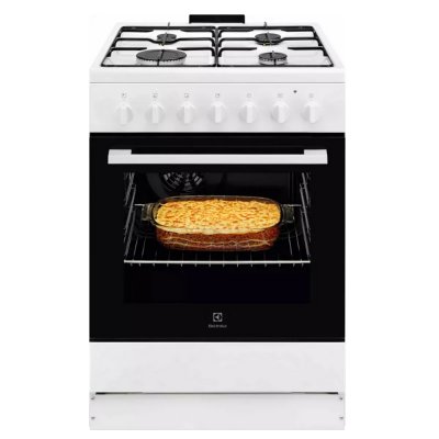 ELECTROLUX  Cuisini&egrave;re Gaz 4 foyers 60x60cm Multifonction LKK620010W