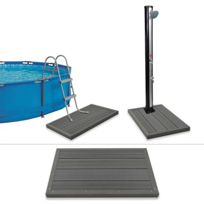 VIDAXL El&eacute;ment de plancher pour douche solaire/&eacute;chelle de piscine WPC