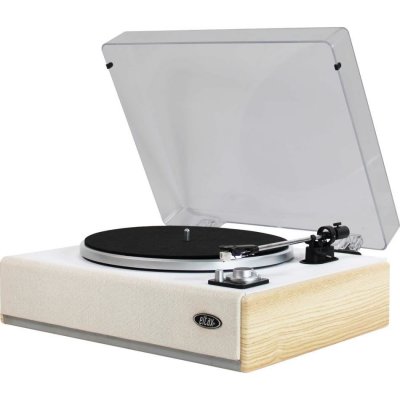 ELTAX  Spinster Tourne-disque entra&icirc;n&eacute; par courroie Gris clair, Bois