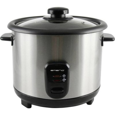 EMERIO  RCE-110118 Cuiseur &agrave; riz acier inoxydable, noir