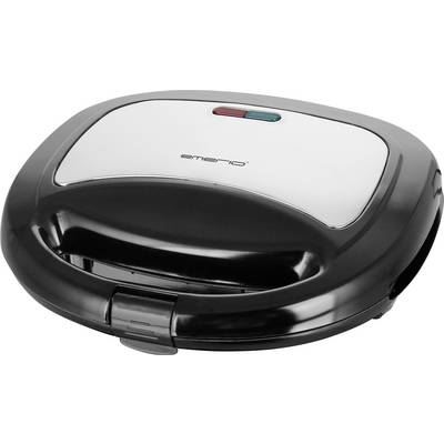 EMERIO  ST-120889 gaufrier et appareil &agrave; croque-monsieur 750 W Noir, Argent