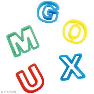 DTM Emporte pi&egrave;ce &agrave; p&acirc;te &agrave; modeler - alphabet x26 -  - couleur variant