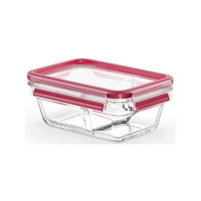 EMSA  Bo&icirc;te de conservation CLIP & CLOSE verre, 0,80 litre - Lot de 2