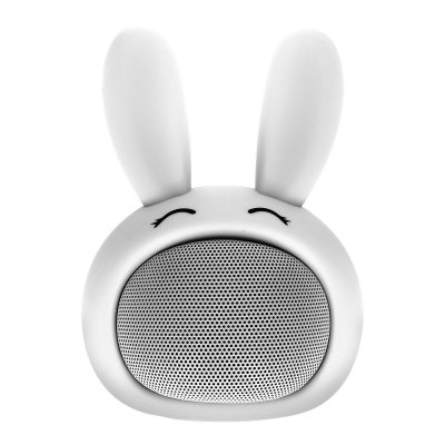 MOXIE Enceinte Bluetooth 3W Autonomie 3h Design Lapin Lumineux  Blanc