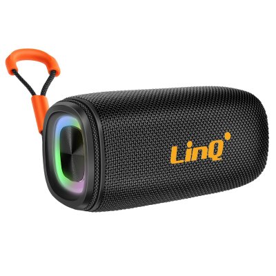 LINQ Enceinte Bluetooth 8W Portable Etanche IPX6 avec LED Multicolore Noir