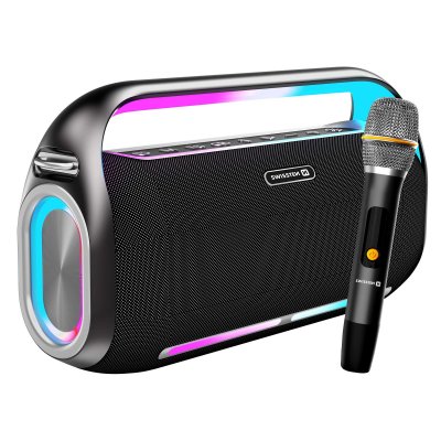 SWISSTEN Enceinte Bluetooth avec Microphone Portable Autonomie 13 Heures Noir