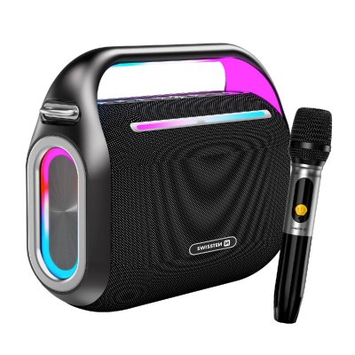 SWISSTEN Enceinte Bluetooth avec Microphone Portable Autonomie 15 Heures Noir