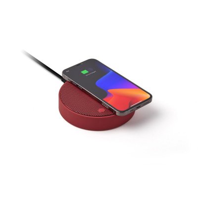 LEXON Enceinte Bluetooth et Station de charge OSLO ENERGY PLUS Similicuir Rouge fonc&eacute;