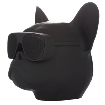YONIS Enceinte Bluetooth Haut-Parleur Bulldog St&eacute;r&eacute;o Portable Aux USB Carte Tf Noir - 