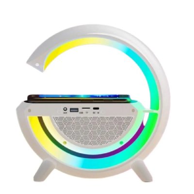 YONIS Enceinte bluetooth lumineuse charge sans fil haut-parleur led ambiance  