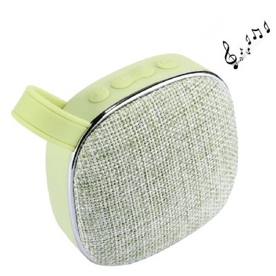 YONIS Enceinte Bluetooth Portable Design Tissu St&eacute;r&eacute;o Micro Int&eacute;gr&eacute; Appels Mains Libres Vert 
