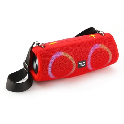 YONIS Enceinte Bluetooth Puissante Avec Lumi&egrave;res Rgb Et Son 360&deg; Pour F&ecirc;tes Rouge 
