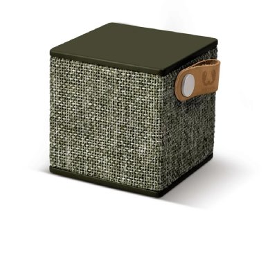 FRESH N REBEL Enceinte Bluetooth "Rockbox Cube Fabric", Vert arm&eacute;e