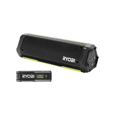 RYOBI Enceinte Bluetooth -  - 4V - IP67 - C&acirc;ble USB-C - 1 batterie 4V 20 Ah USB Lithium